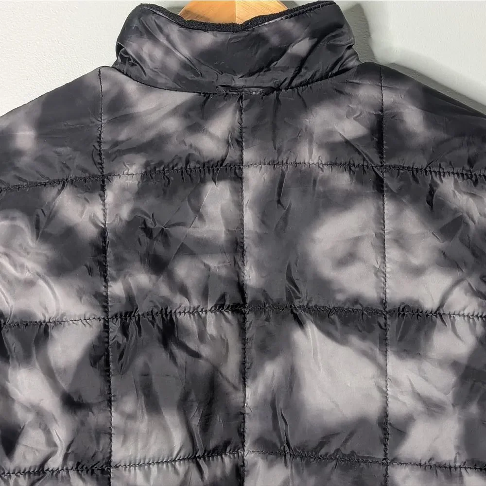 GERRY Kid's Unisex Puffer Black Grey Tie Dye Camo Winter Jacket Size L 14 16